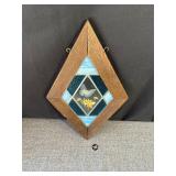 Stained Glass Suncatcher w Pressed Butterfly