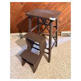 Stool w Collapsing Step Ladder