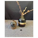 Brown Drip Glaze Crock Vase, Sm Brown Vase, Signed