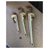 Ridged Pipe Wrenches: No: 814, 818,824