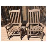 2 Wooden Rocking Chairs