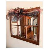 6 Pane Wood Frame Mirrored Window