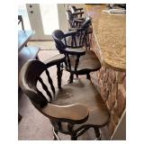 5 Vintage Swivel Barstools