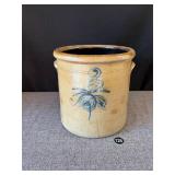 3 Gallon Salt Glaze Crock w Cobalt Bee Sting