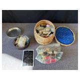 Assortment of Buttons & Other Sewing Accessories
