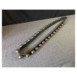 30 Brass Sleigh Bells on Leather Strap