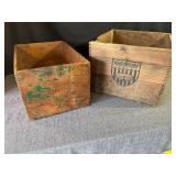 2 4-Sided American Cynamid Co Explosives Crates
