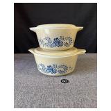 2 Vintage Pyrex Homestead Cinderella Casserole