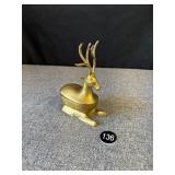 Brass Deer Stag Trinket Box