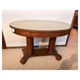 Quarter Sawn Oak Oval Library Table