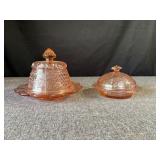 Jeanette & Mosser Covered Cheese/Butter Dishes