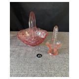 LE Smith & Westmoreland Vintage Glass Baskets
