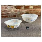 McKee Glass Snowflake Miving Bowl & Fire King