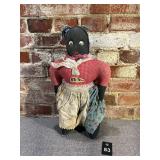 Black Americana Folk Art Clock Doll
