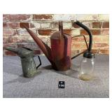3 Oil Cans Bottles Dispensers
