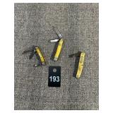3 Celluloid Pocket Knives
