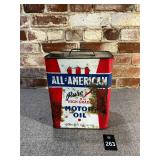 All American Motor Oil Can