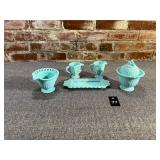 Fostoria Blue Opaline Glass