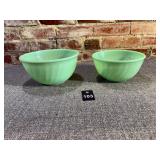 2 Fire King Swirl Jadeite Bowls
