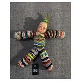 1960s YoYo Harlequin Clown Doll