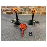 Vintage Halloween Decor, Candlestick & Noisemaker