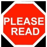 PLEASE READ-Pick Up