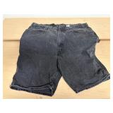 Levi Orange Tag Black Denim Shorts