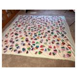 Hand-Stitched Quilt, 107"x102"