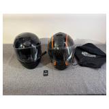2 Harley Davidson Motorcycle Helmets Sz Lg