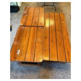 3 Piece Solid Wood Sofa Table Set