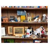 Office Lot 2: 2 Shelves of Decor & More