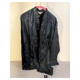 Vintage Black Satin Button Down, California Sz M
