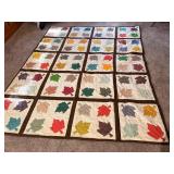 Handstitched Quilt No. 17, Leaves
