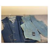 Denim Vests, Red Snap & Duka Haband 2XL