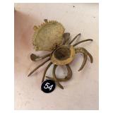 Hinged Brass Crab