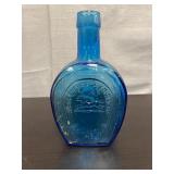 Vintage blue horse shoe Bitters Bottle