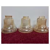 3 Anchor Hocking Carnival Glass liberty bell coin