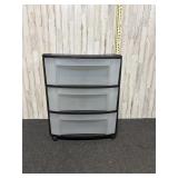 3 tier rolling plastic storage unit