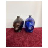 Vintage Anchor Hocking Piggy banks amber and cobol