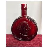 vintage collectible ruby red carnival glass decant