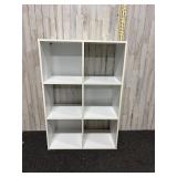 6 shelf cube white storage unit