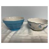 Decorative blue & white ceramic bowls