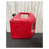 red 5-gallon gasoline container