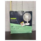16 oscillating desk fan