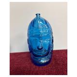 Vintage cobalt blue Glass Wheaton Lenape Coin Bank