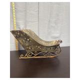 Decrotive metal holiday sleigh