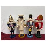 4 wooden Nutcrackers Christmas decorations