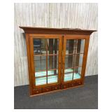 vintage wooden china cabinet or hutch