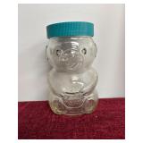 Skippy Peanut Butter figural glass jar 1990s