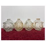 4 Vintage Anchor Hocking piggy banks